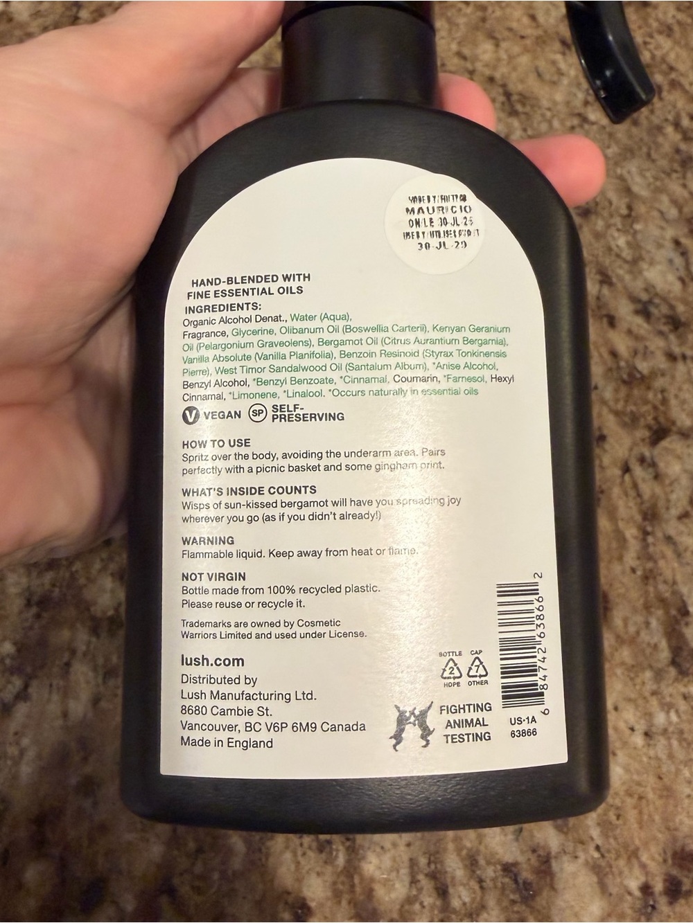 Lush Strawberry Feels Forever Body Spray 6.7 fl. oz - Picture 4 of 5